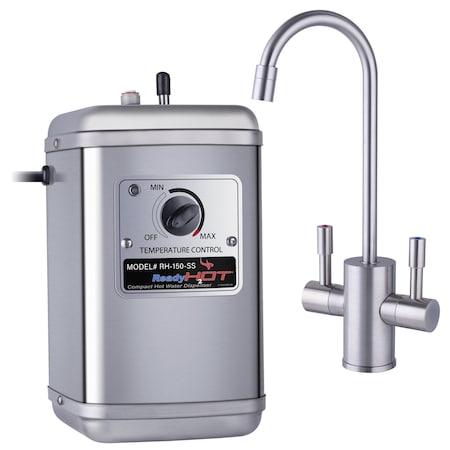 Ready Hot Compact Hot and Cold Water Dispenser with Brushed Nickel Faucet 41-RH-150-F560-BN